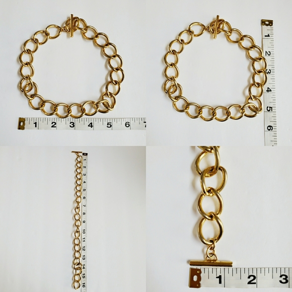 Vintage Boho Gold Tone Twisted Link Chain Necklace - Picture 7 of 8
